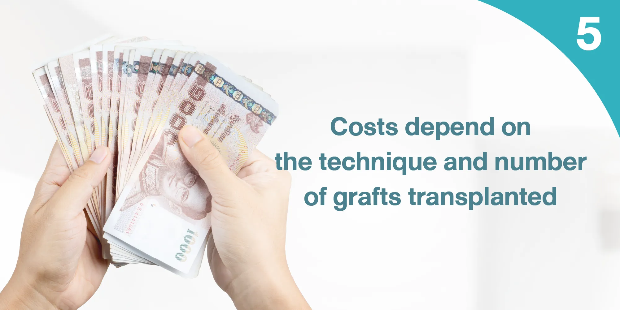 Cost varies based on technique and graft count