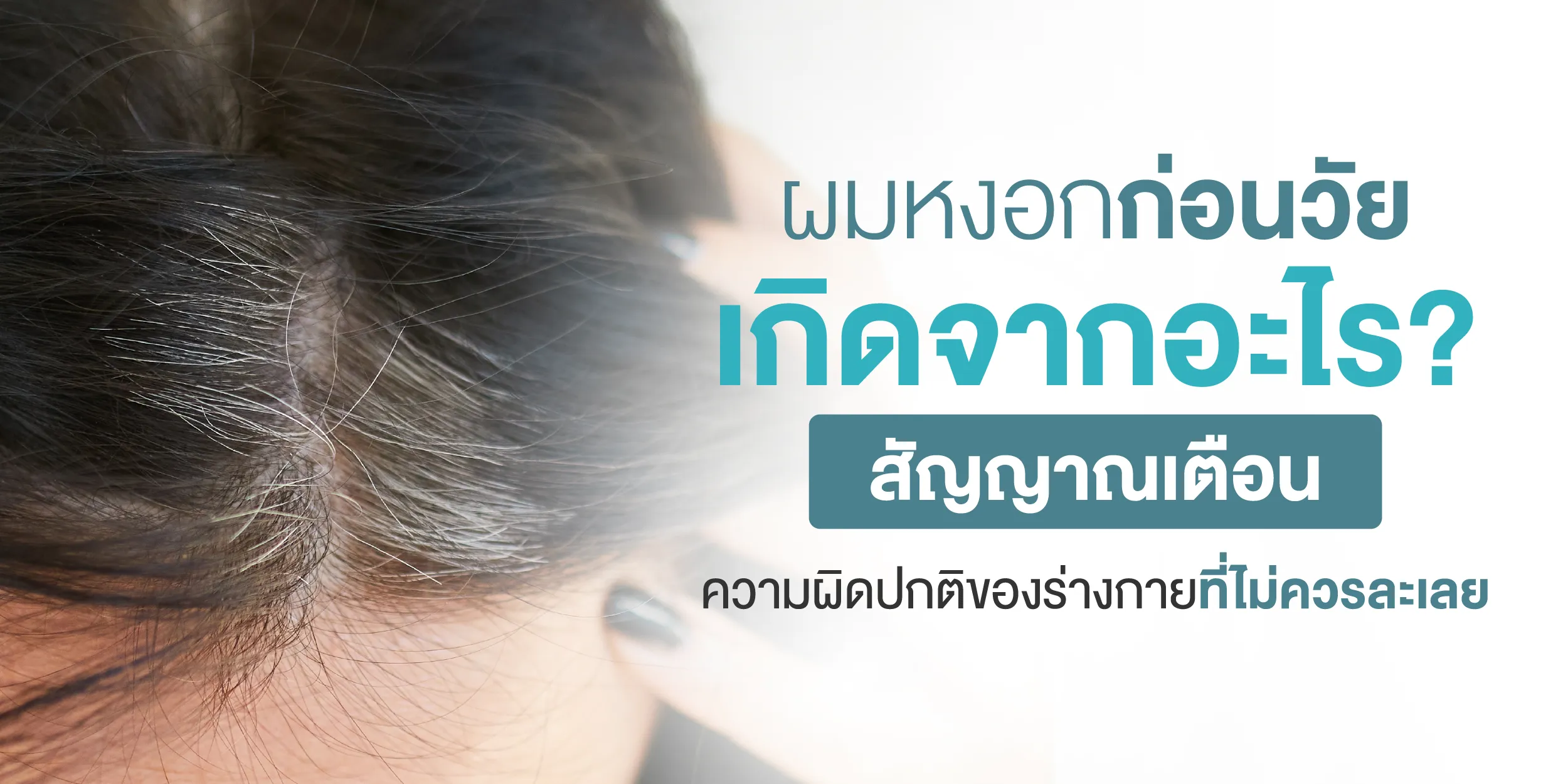 ผมหงอกก่อนวัย เกิดจากอะไร สัญญาณเตือนความผิดปกติของร่างกายที่ไม่ควรละเลย